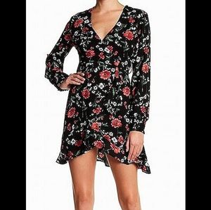 LUSH Floral V-Neck Wrap Dress | NWOT
